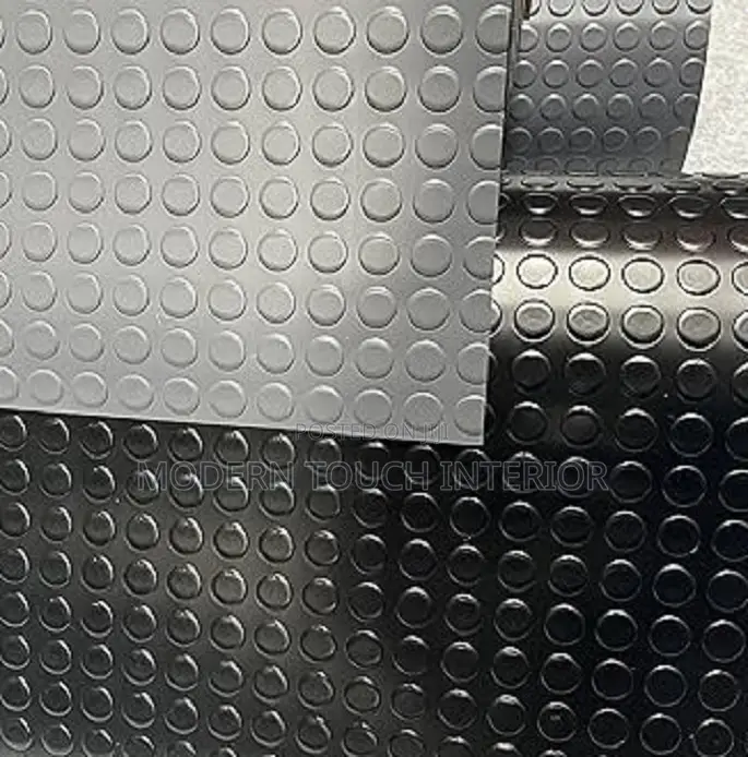 Grey and Black Coin Carpet