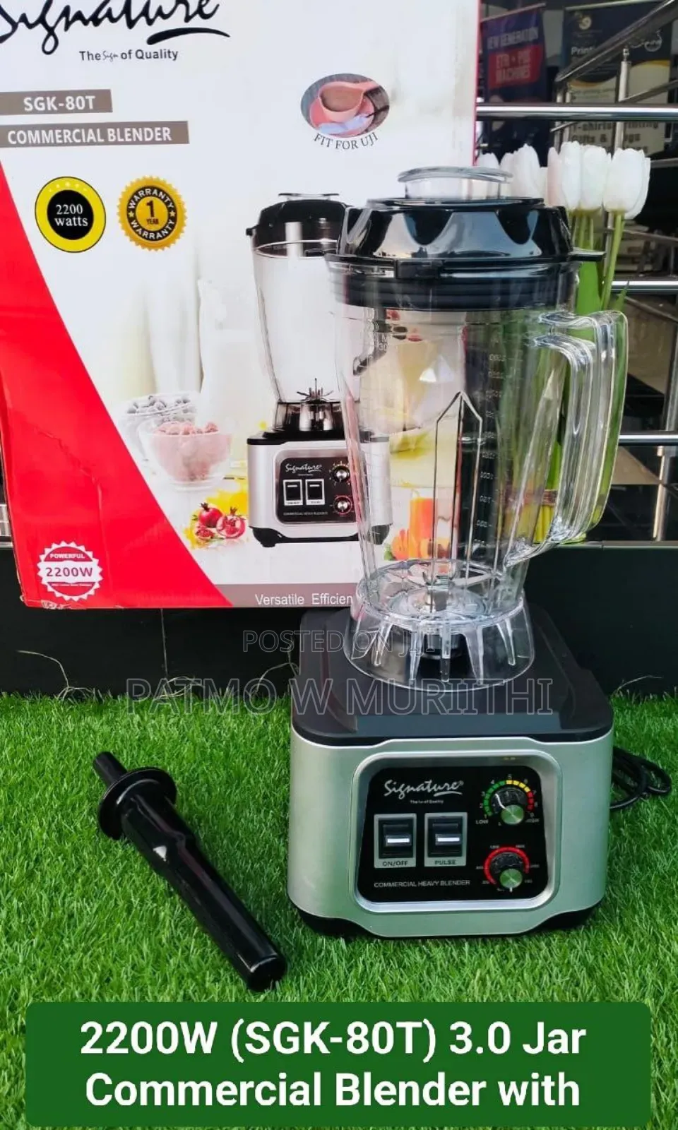 Commercial Blender, Signature Uji Power Blender 3L 2200W