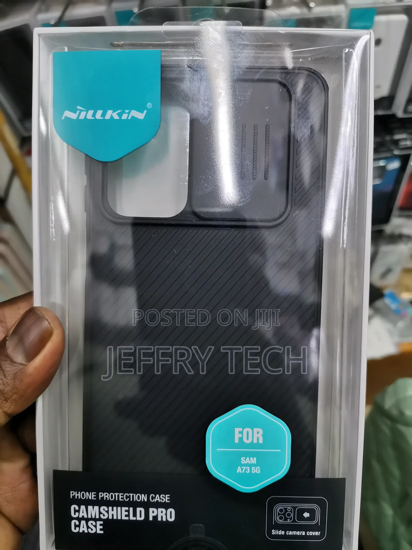 Nilkin Camshield Case for Samsung Galaxy A73,Black