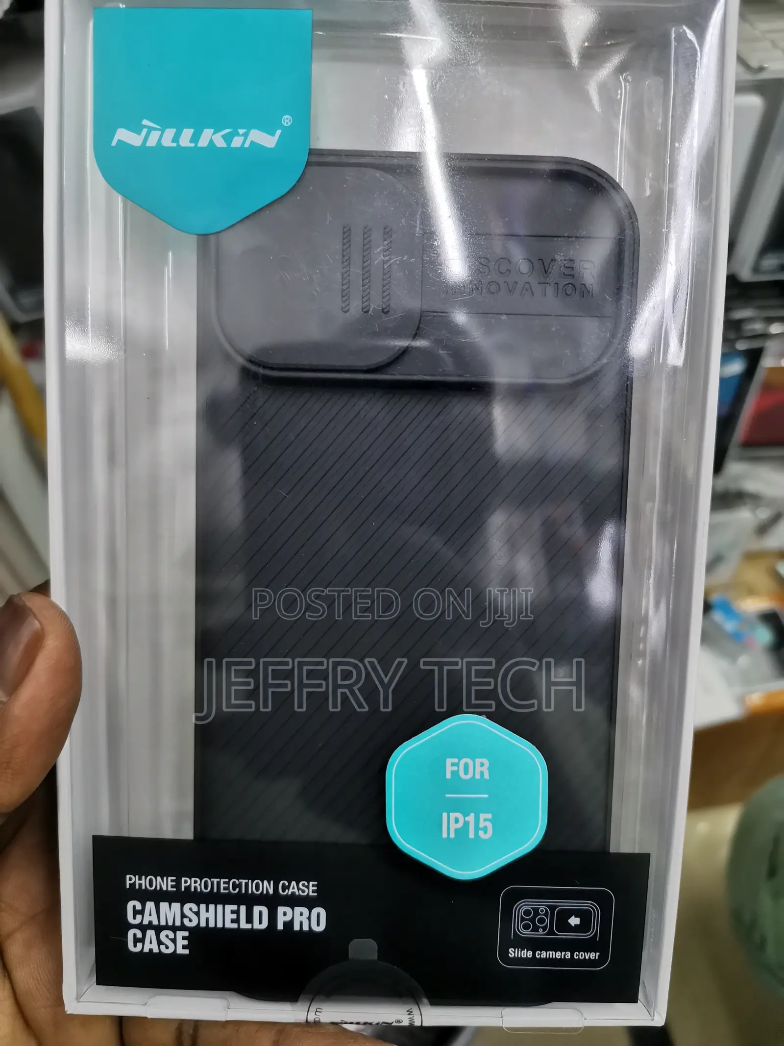 Nillkin Camshield Case for iPhone 15 TPU + PC Black Colour