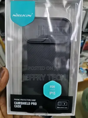 Nillkin Camshield Case for iPhone 15 TPU + PC Black Colour