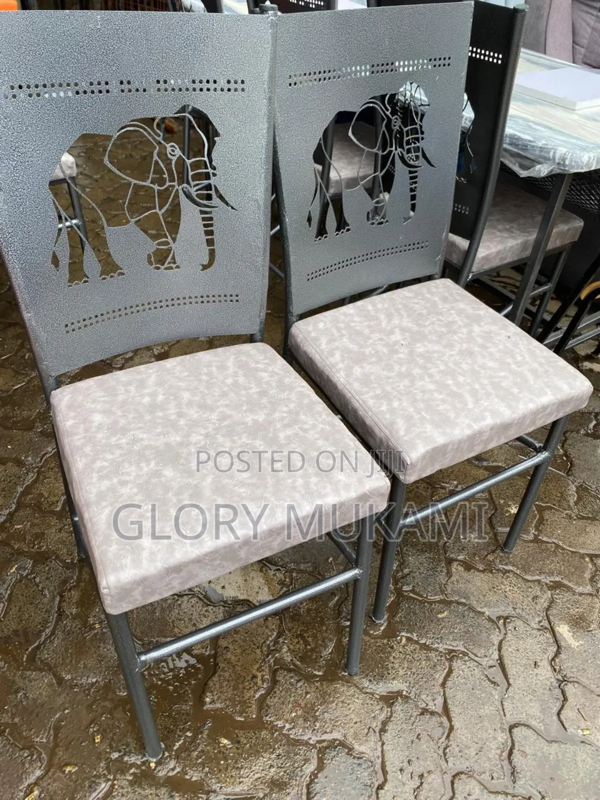Elephant Print Restaurants Chairs