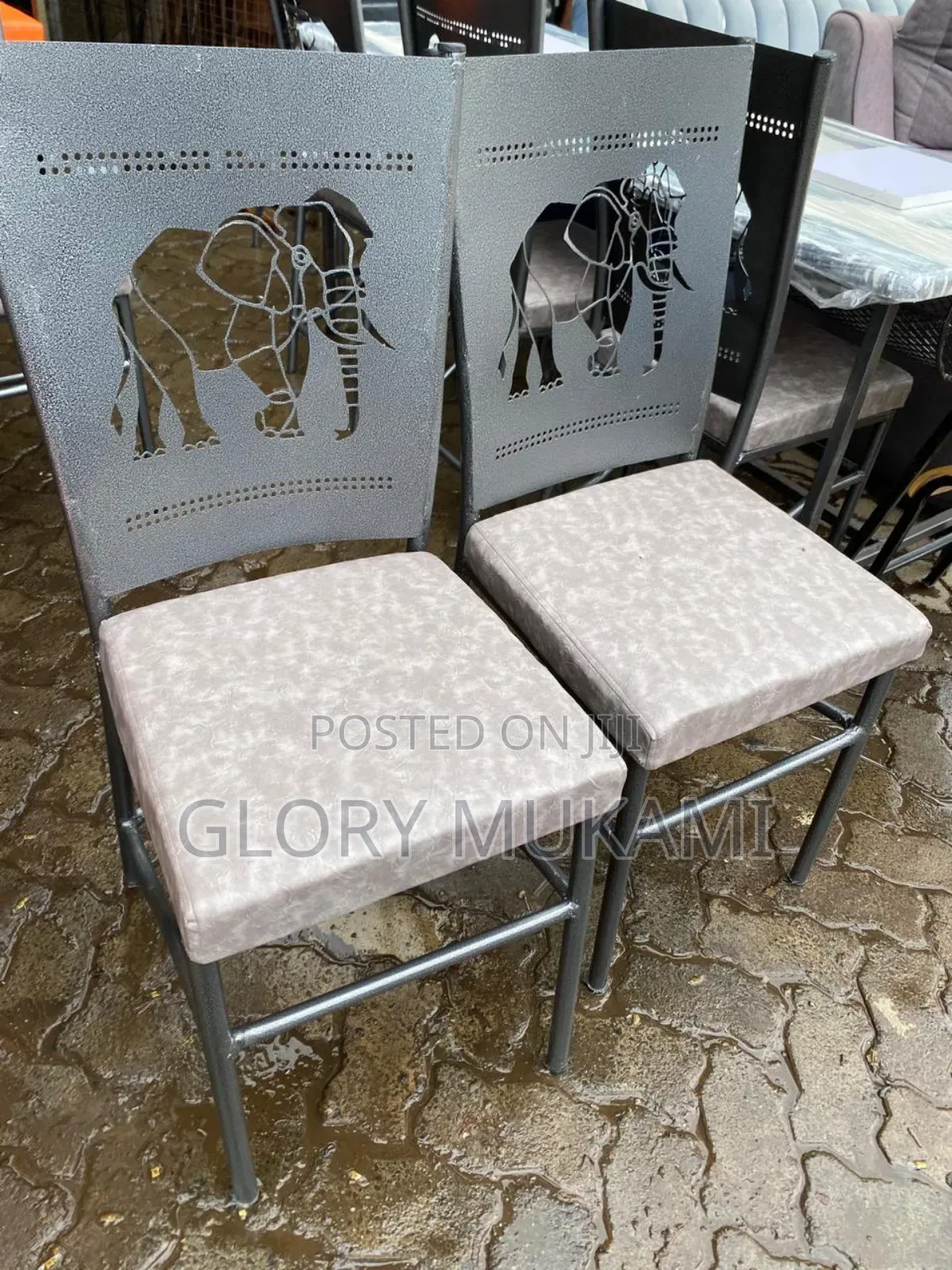 Elephant Print Restaurants Chairs