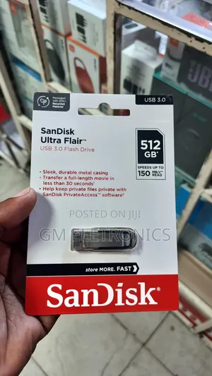 New 512gb Universal Usb 3.0 Drive With 150mb/S Read Speed.