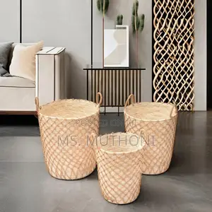 High Quality Set of 3 Stackable Handmade Baskets