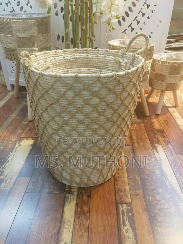 High Quality Set of 3 Stackable Handmade Baskets - thumbnail 5