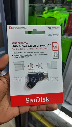 New 256gb [Otg] Dual Drive Usb 3.2/Type-C 400mb/S Read Speed