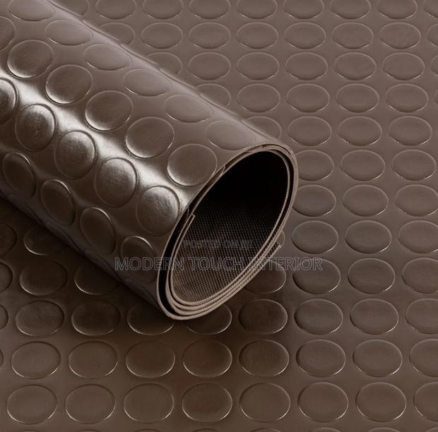 Non-Slip Brown Coin Carpet