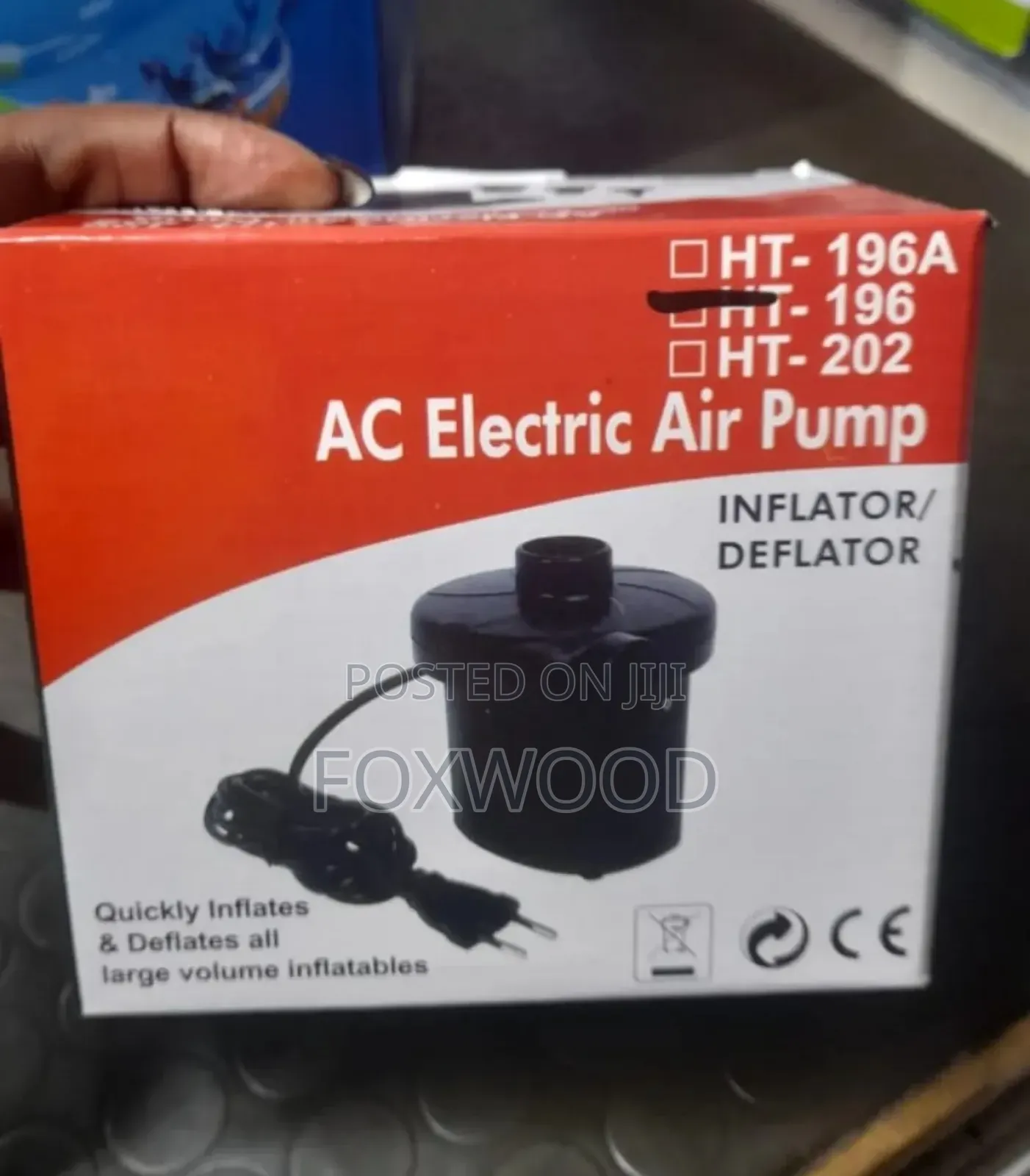 Ac Electric Air Pump for Inflatables With 3 Nozzles