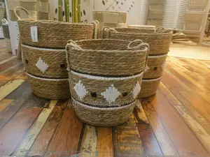 High Quality Set of 3 Stackable Handmade Baskets