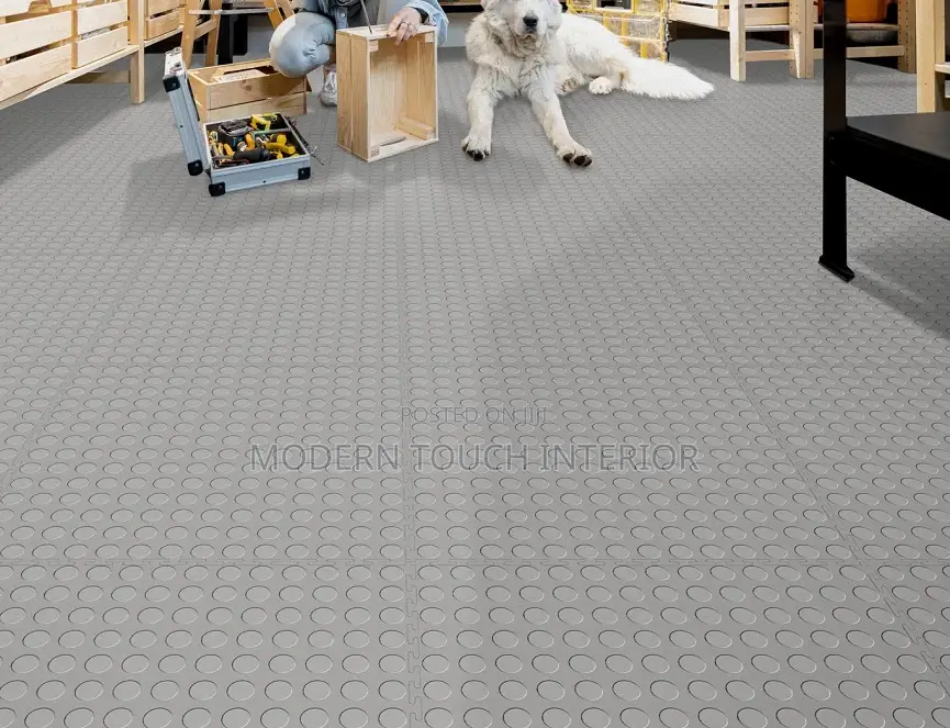 Grey Rubber Coin Fllor Carpets