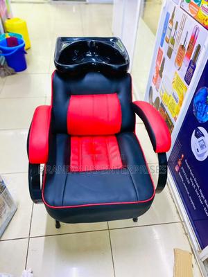 Red Stripes And Black Salon Sink - thumbnail 2