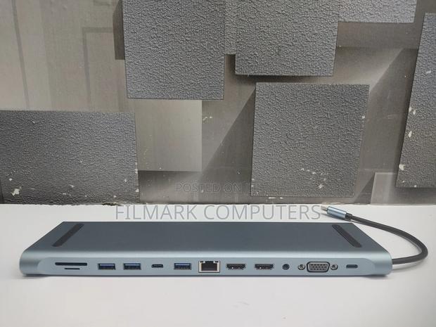 BYL-2003U2 12 In 1 USB-C / Type-c To USB Multifunctional Doc - thumbnail 2