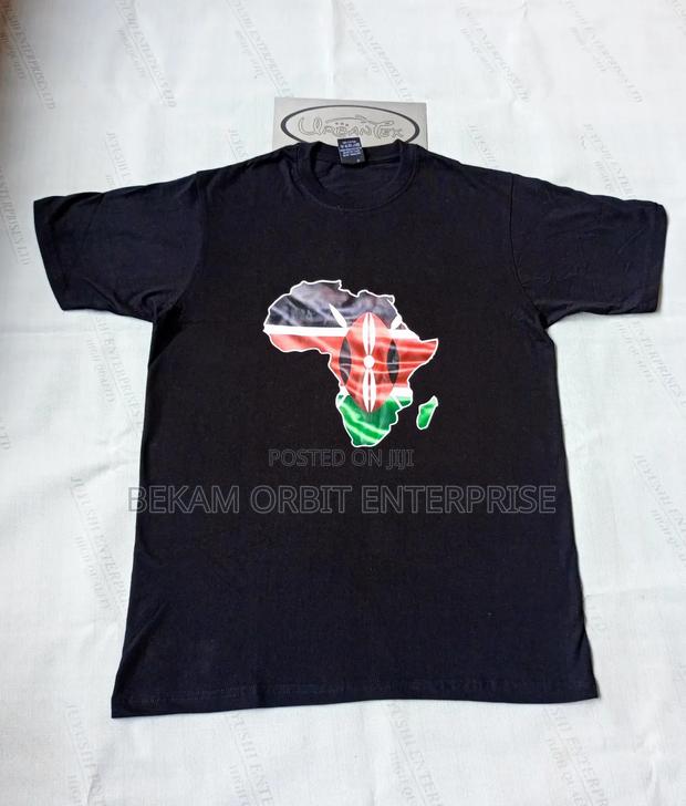 Kenya Print Cotton Round Neck Tshirts - main view