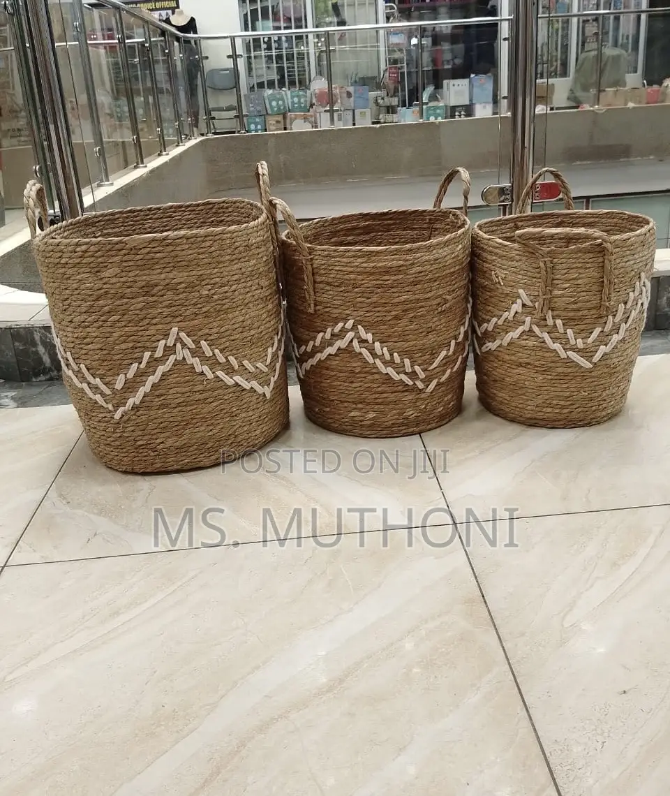 Decorative/ Storage High Quality Set of 3 Handmade Baskets