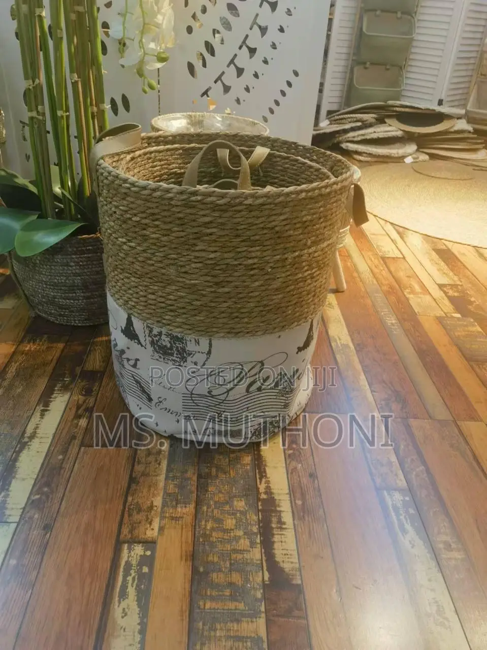 Decorative/ Storage High Quality Set of 3 Handmade Baskets