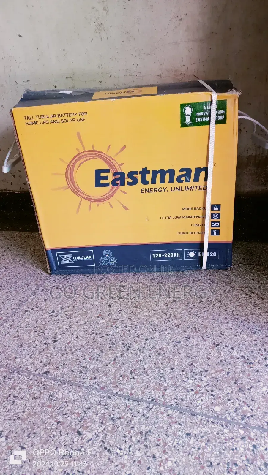 Eastman 220ah Tubular Battery