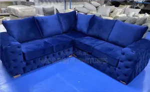 Half Chesterfield L Shaped Sofa/Corner Sofa