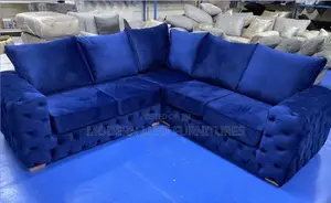 Half Chesterfield L Shaped Sofa/Corner Sofa
