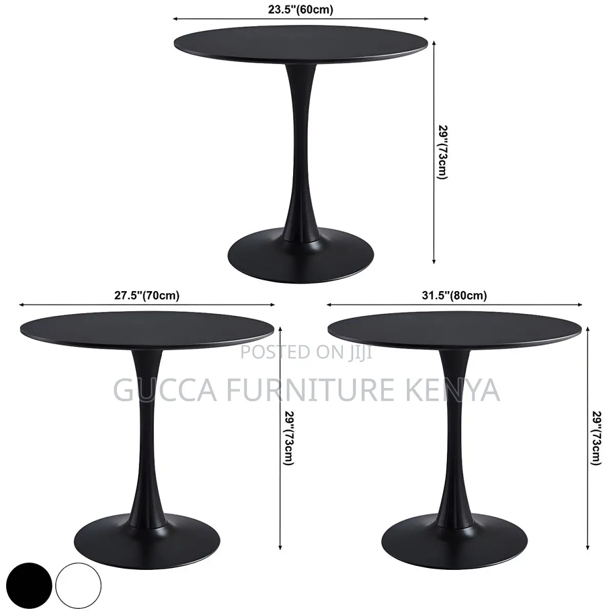 Dining Tables: Round Modern Style Solid Wood Dining Table