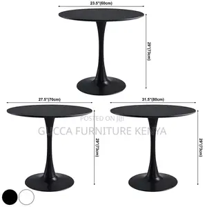 Dining Tables: Round Modern Style Solid Wood Dining Table