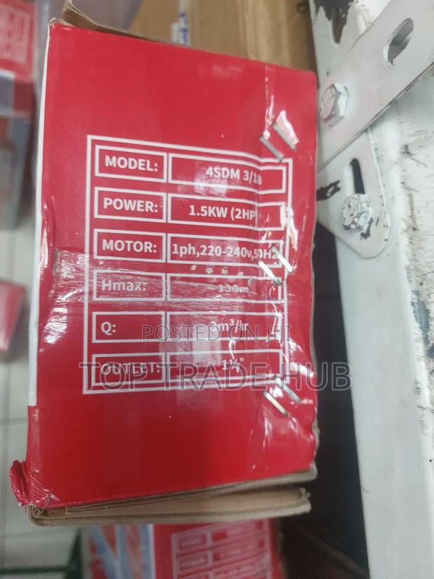 Premier Borehole Submersible Pump 2HP 130m Head - thumbnail 2