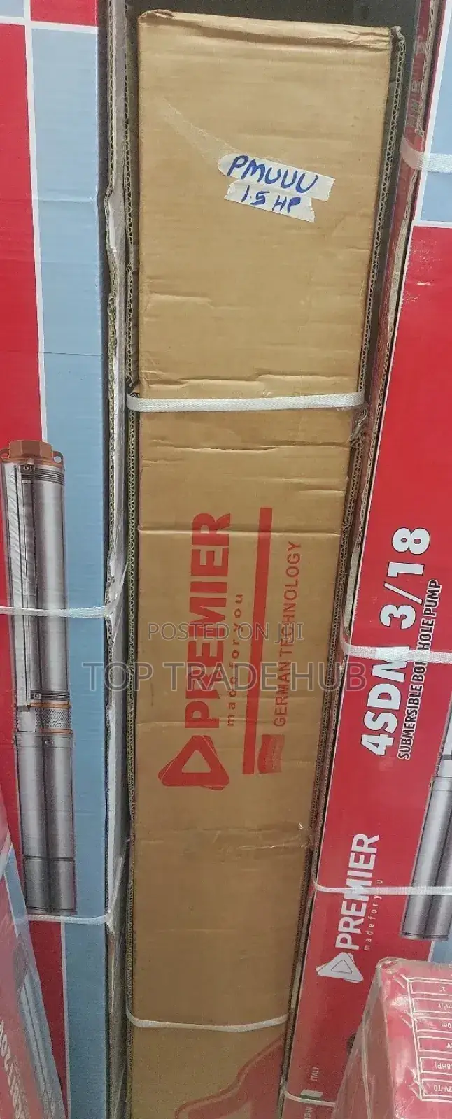 Premier Deep Well Submersible Pump 1.5HP 100m Head