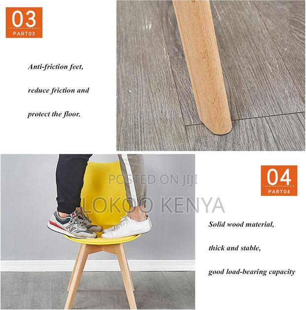 Home Chair: Orange Eames Plastic Dining Seat - thumbnail 3