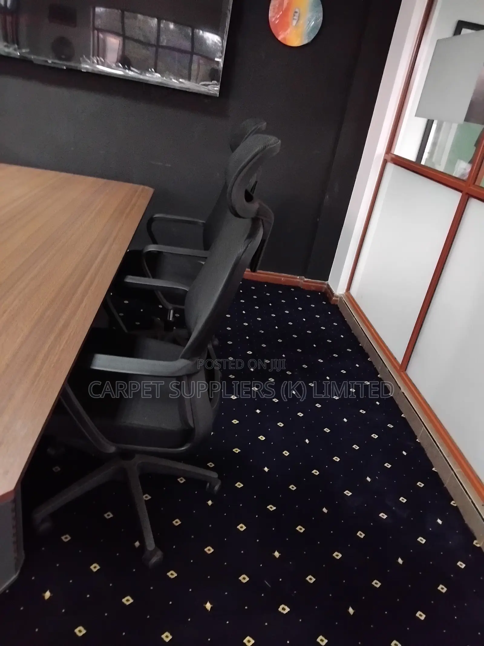 Office Decor Blue Carpet