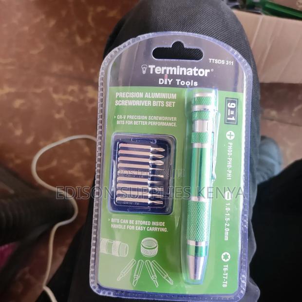 Precision Screwdrivers Bit Set 9pc Aluminium Tips Terminator - main view