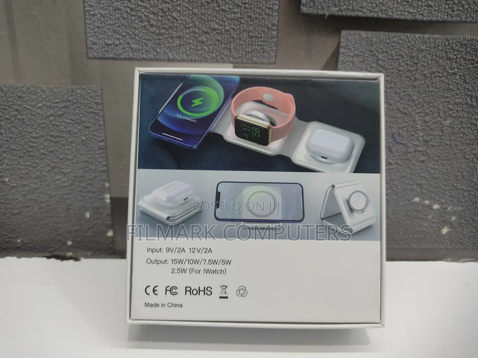 Wireless Charger, Magnetic Foldable 3 in 1 Fast Charger