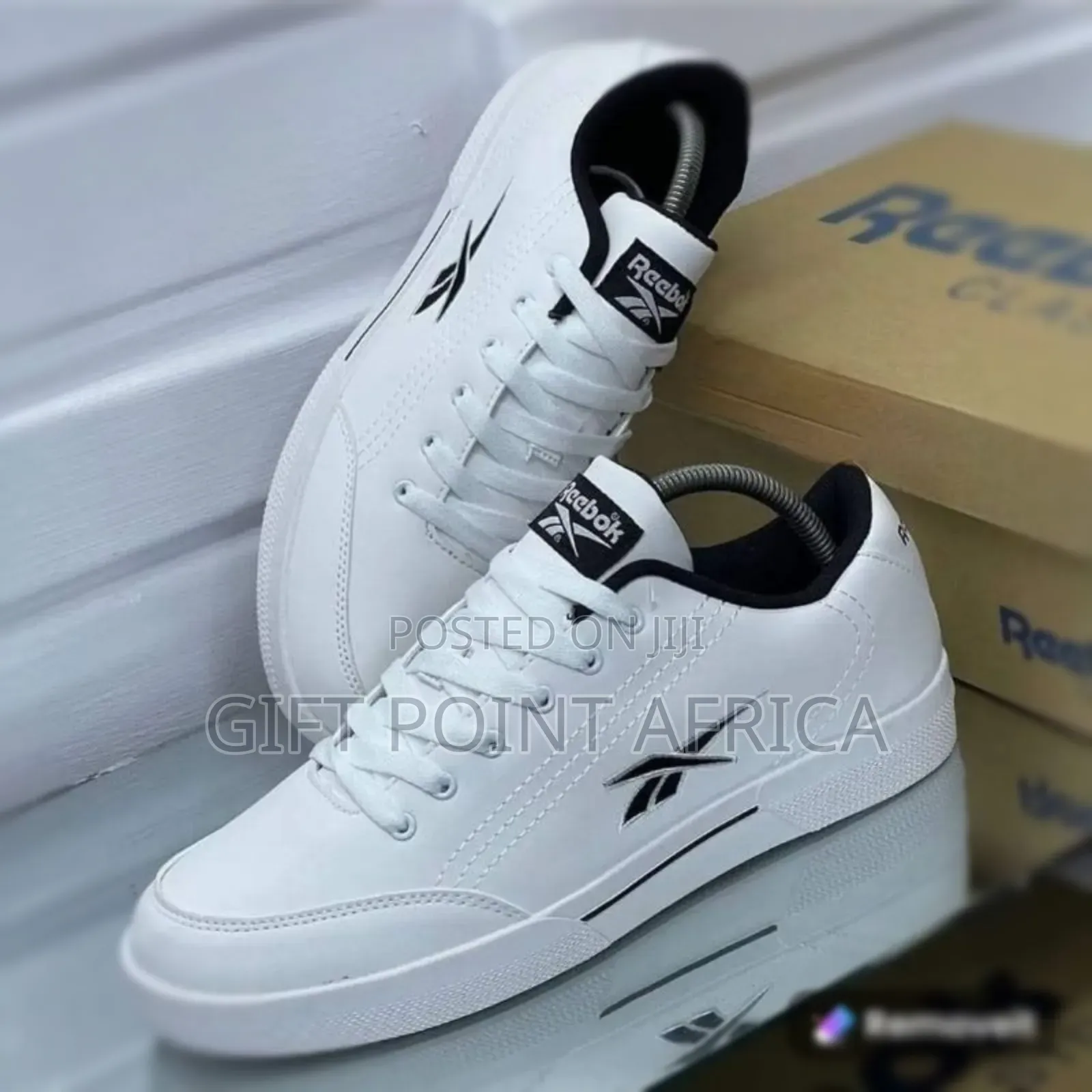 White Reebok Sneakers Shoes for Men