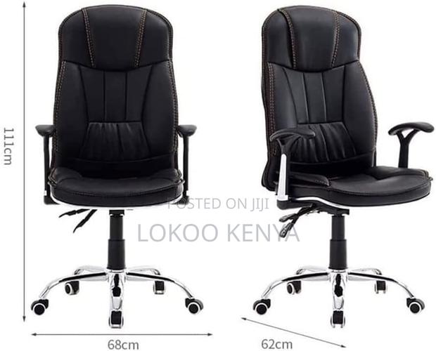 Office Chair: Executive Leather Office Seat - thumbnail 2