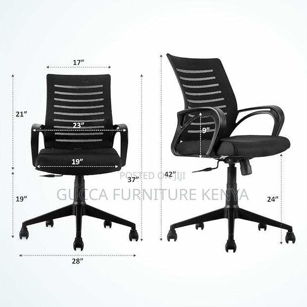 Office Chairs: Heavy Duty Mid Back Mesh Office Chair - thumbnail 3