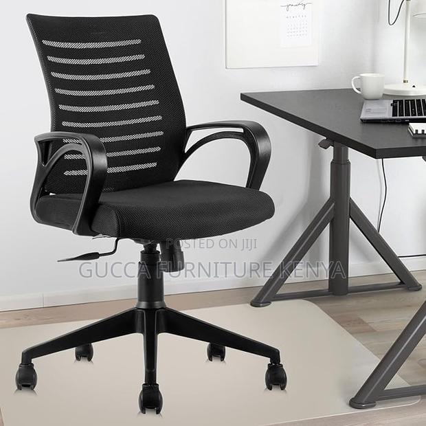 Office Chairs: Heavy Duty Mid Back Mesh Office Chair - thumbnail 6