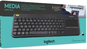 Logitech Plus Wireless Keyboard With Touchpad - Black -