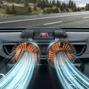 Car Fan Double Headed Vehicle Cooling Fans AC 360 Degree Rotating
