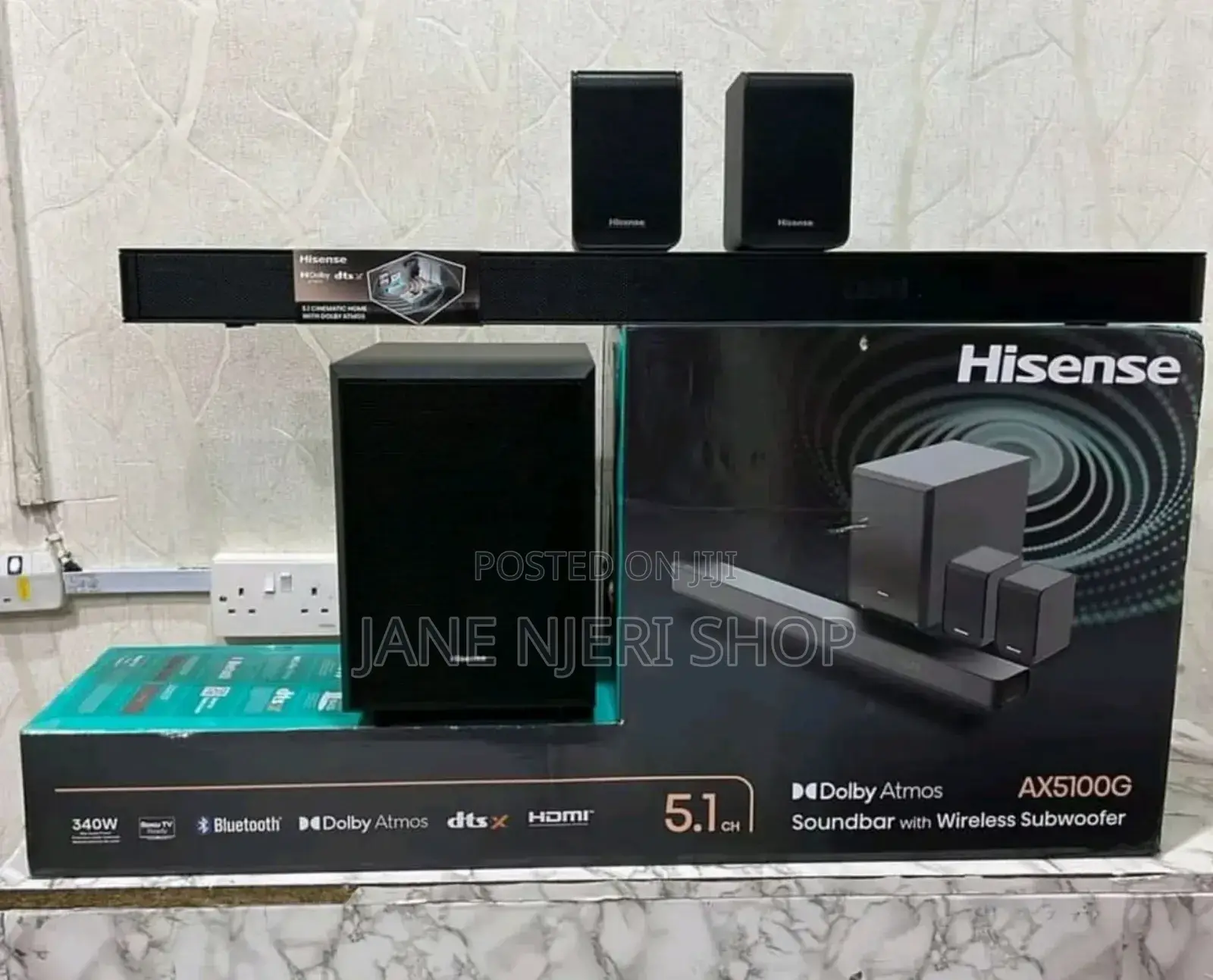 Original Hisense 340w 5.1 Ax5100g Sound Bar