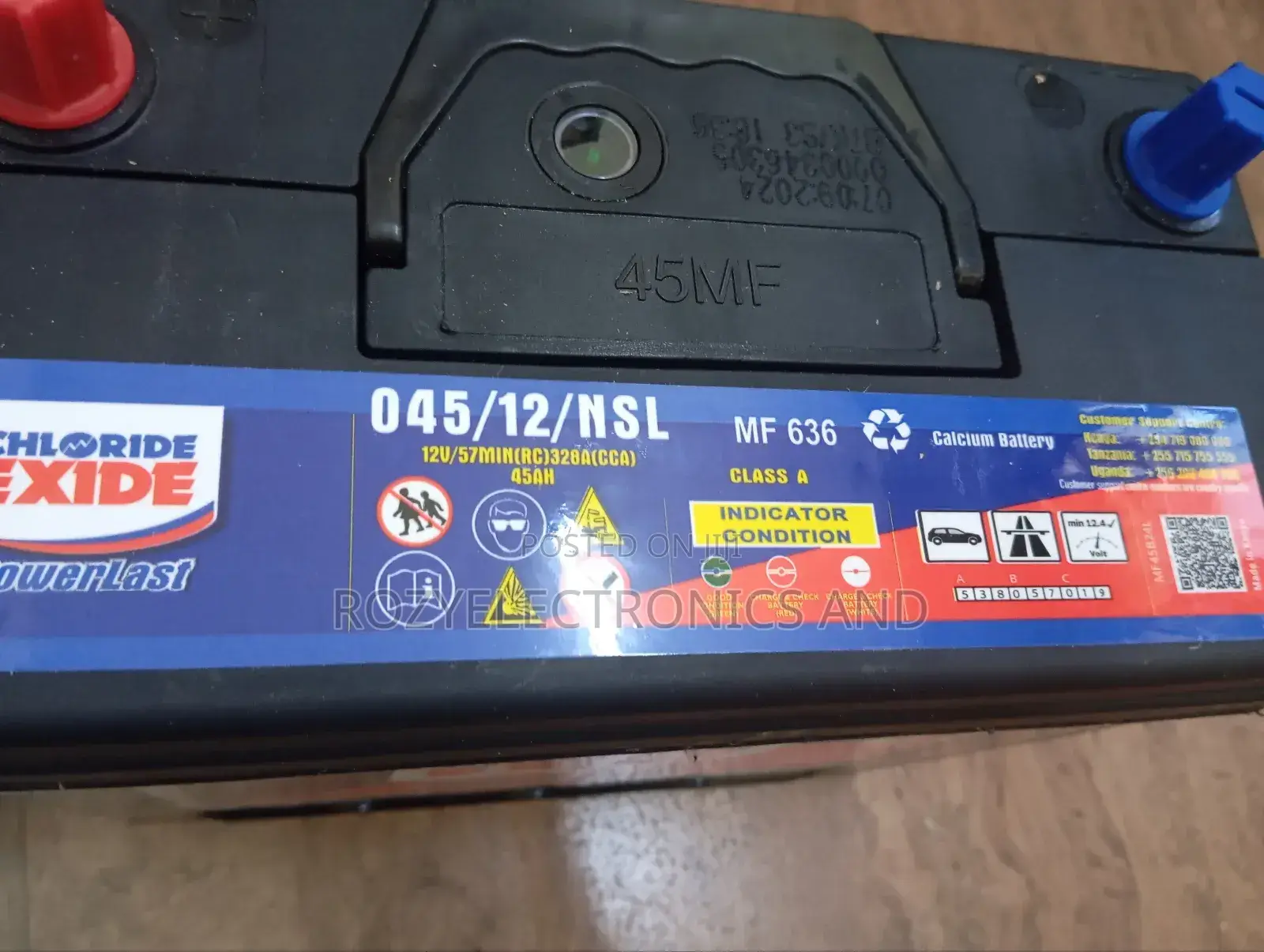 N45 Ah Chloride Exide