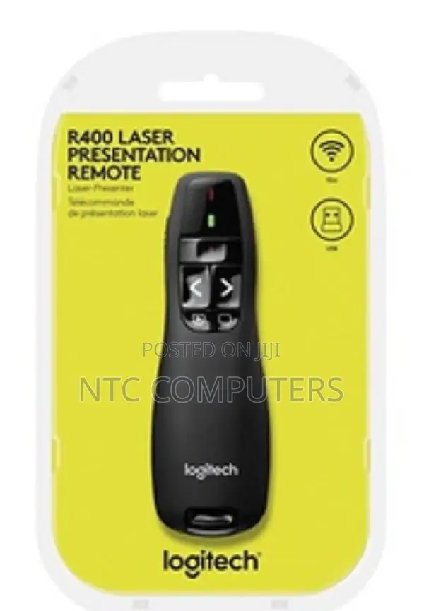 Logitech R400 Wireless Presenter - Black - 910-001356