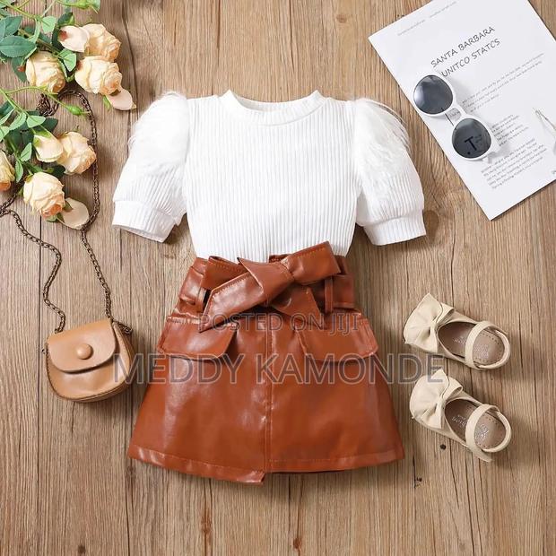 Girls Leather Skirt+Top - main view