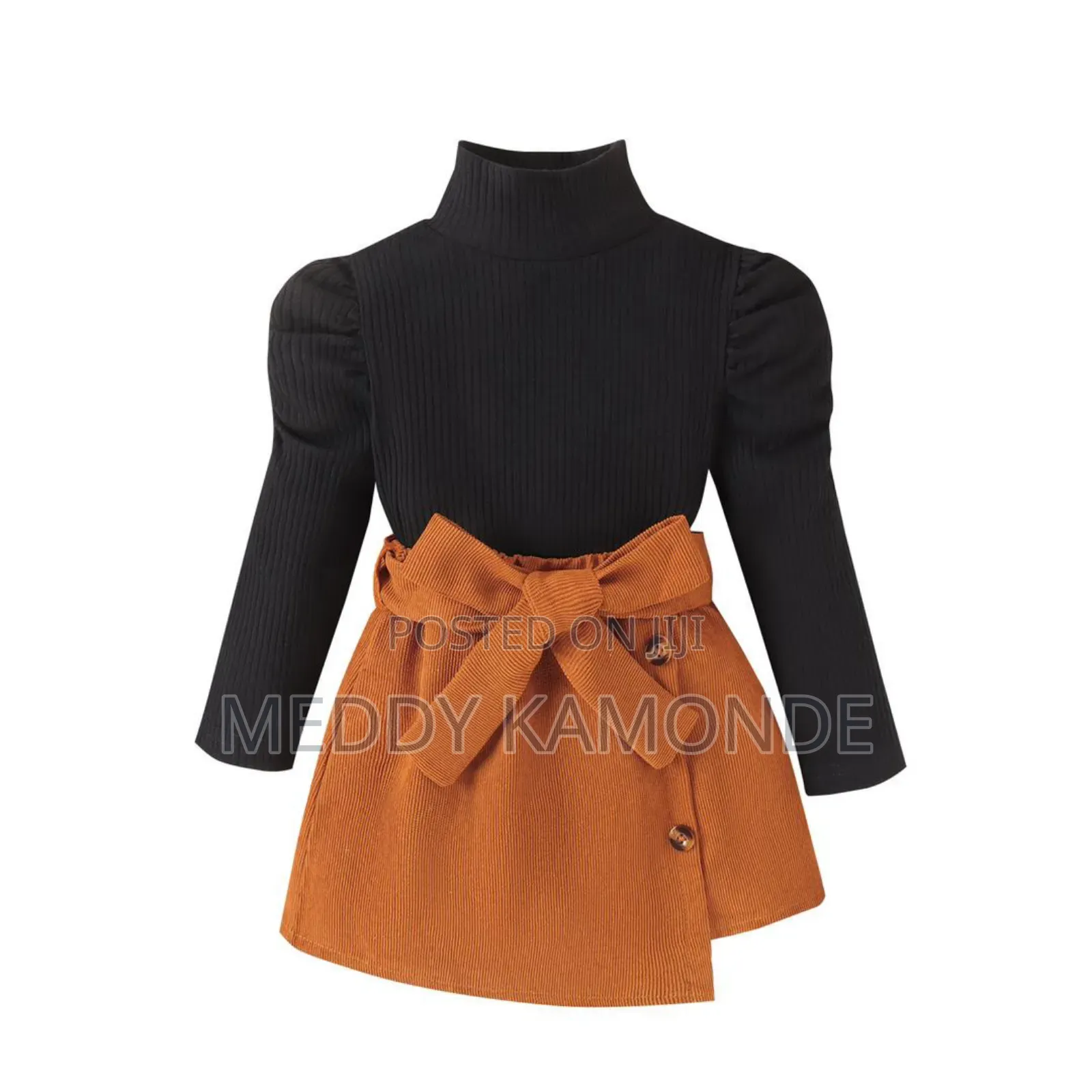 Girls Leather Skirt+Top