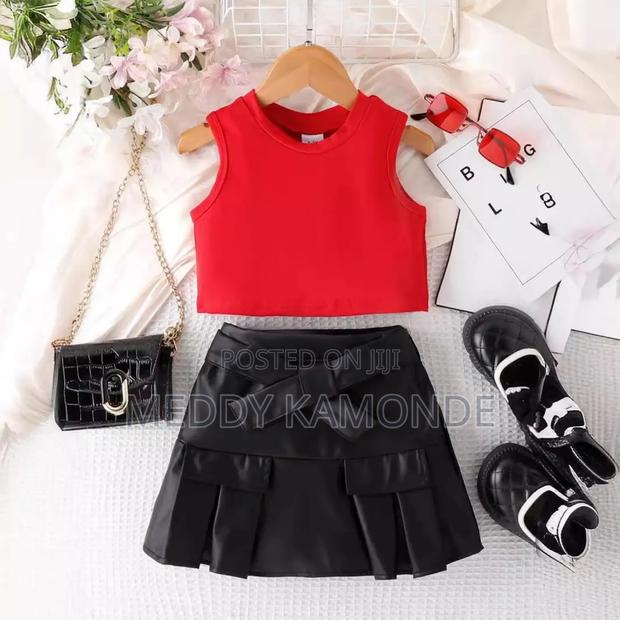Girls Leather Skirt+Top - thumbnail 3