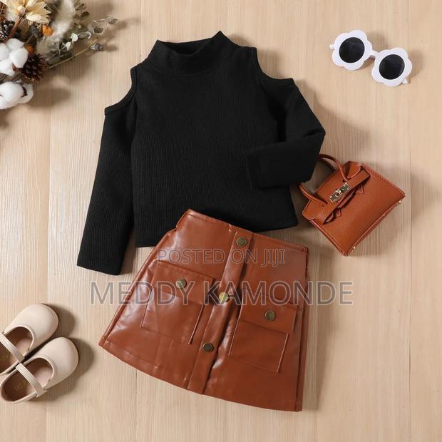 Girls Leather Skirt+Top - thumbnail 4
