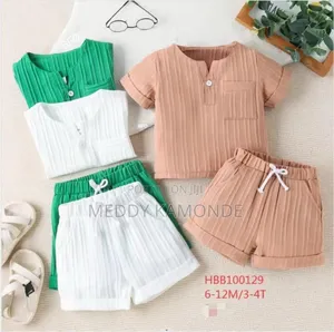 Unisex Kids Purple Short Set