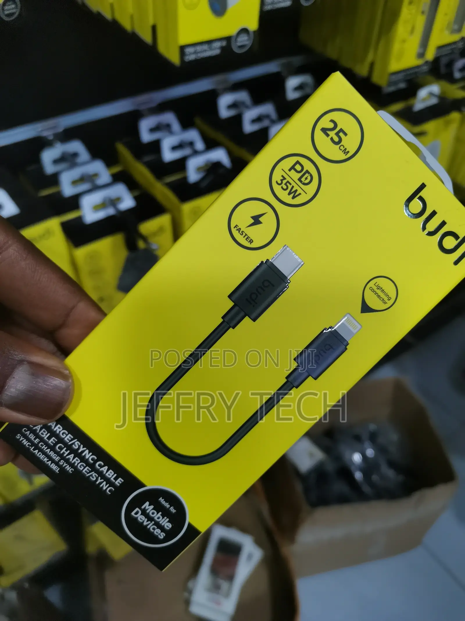 USB-C to Lightning Charger/Sync Cable | 25 CM | PD 35W |Budi