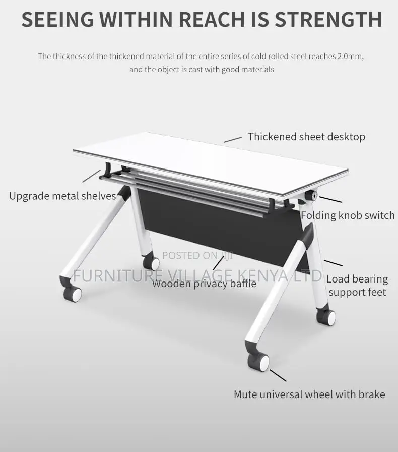 Versatile Flip-Top Conference Tables, Portable and Foldable