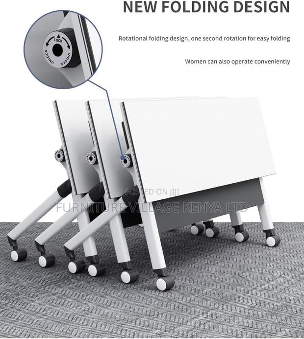 Versatile Flip-Top Conference Tables, Portable and Foldable - thumbnail 2