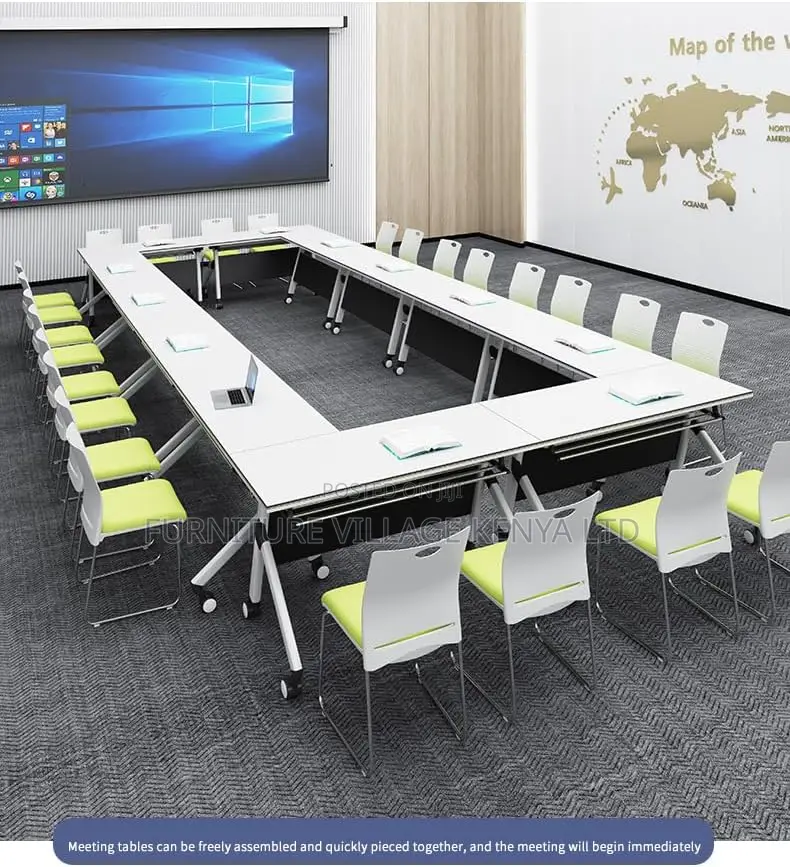 Versatile Flip-Top Conference Tables, Portable and Foldable