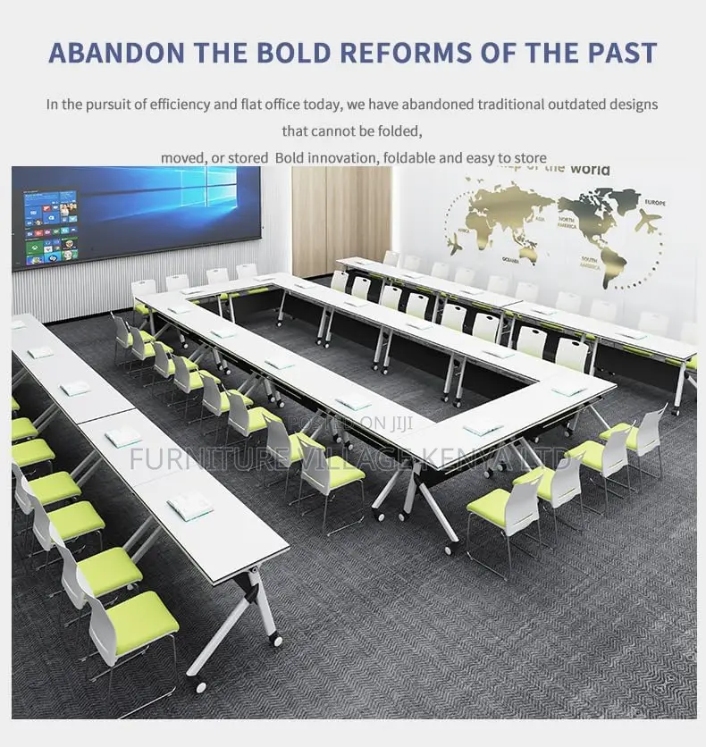 Versatile Flip-Top Conference Tables, Portable and Foldable